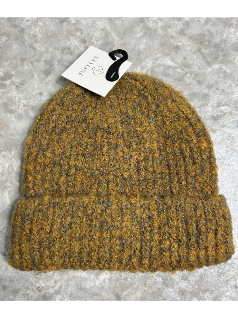 Styline Women's Knit Beanie in Orange / Gray - OS - NWT
